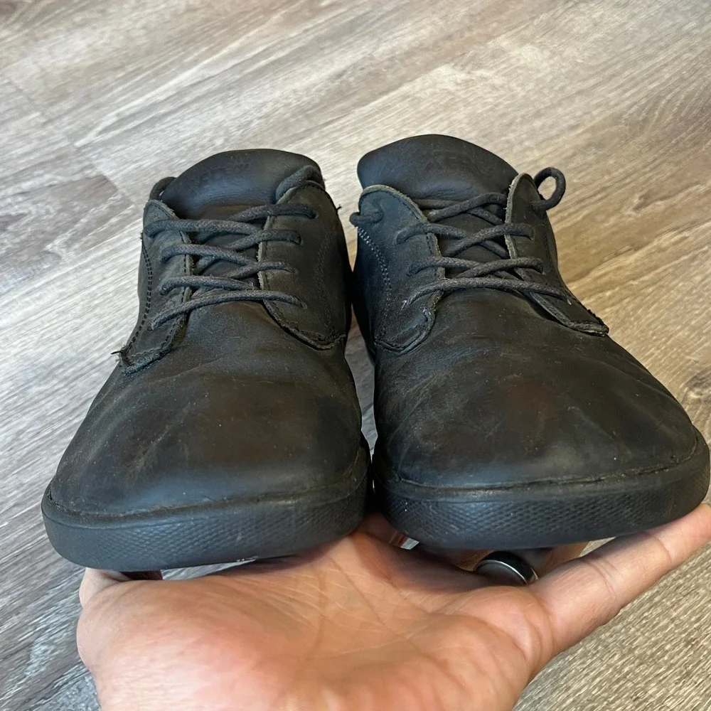 Xero Shoes Glenn Mens 8 Oiled Black Leather Barefoot Casual Oxford Shoes CY07-12